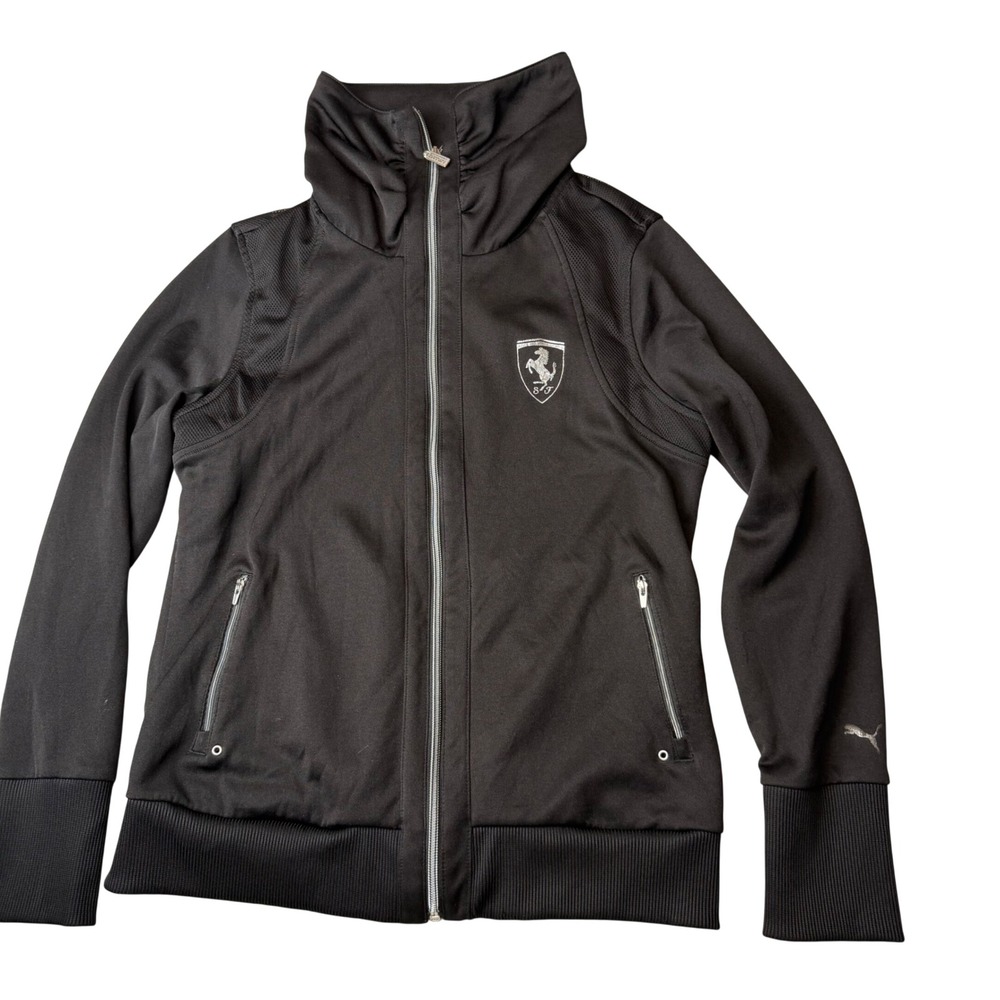 Puma Scuderia Ferrari Track Jacket Black Full Zip Motorsport Racing F1 XL